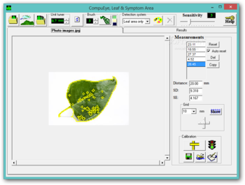 Compu Eye, Leaf & Symptom Area screenshot