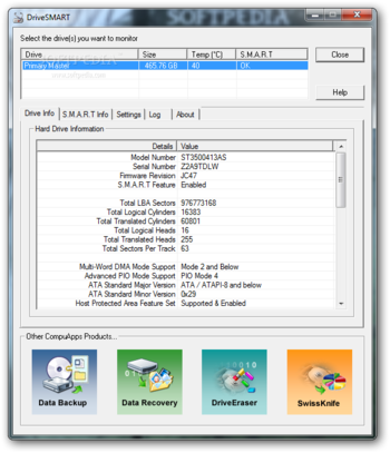 CompuApps DriveSMART screenshot