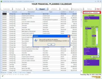 Computek Financial Planning Calendar screenshot