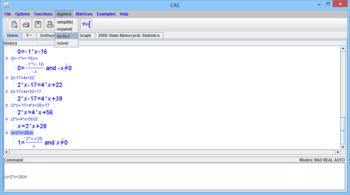 Computer Algebra System (CAS) screenshot 9