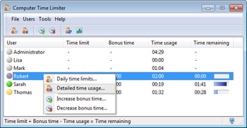 Computer Time Limiter screenshot