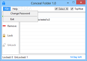 Conceal Folder screenshot 3