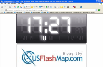 Conceptual Flash Clock for Your Website screenshot