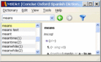 Concise Oxford Spanish Dictionary Win screenshot