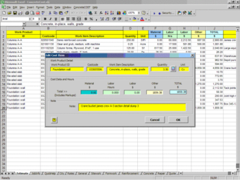 ConcreteCost Estimator for Excel screenshot 3