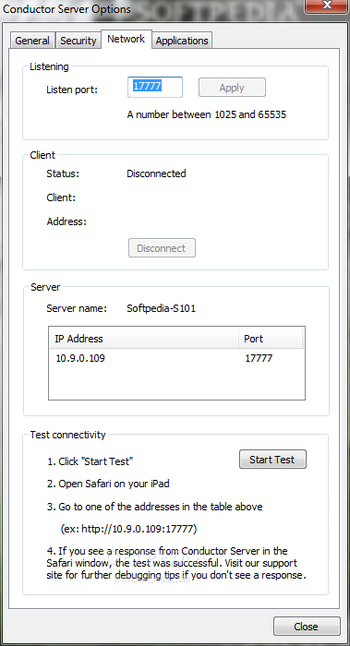 Conductor Server screenshot