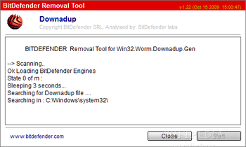 Conficker Removal Tool for Single PC screenshot