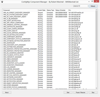 ConfigMgr Component Manager screenshot 2