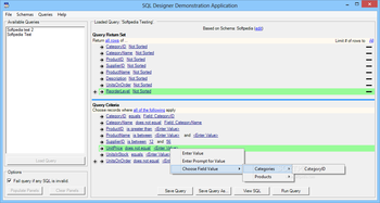 Connect4 SQL Designer screenshot 2