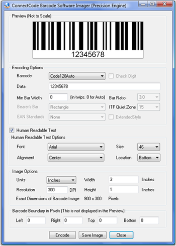 ConnectCode Barcode Software Imager screenshot