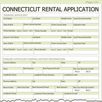 Connecticut Rental Application screenshot
