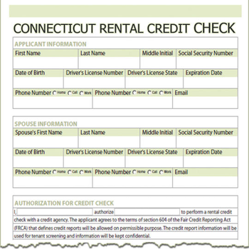 Connecticut Rental Credit Check screenshot