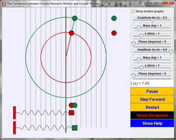 Connection between Circular and Simple Harmonic Motion screenshot