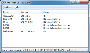Connection Checker screenshot