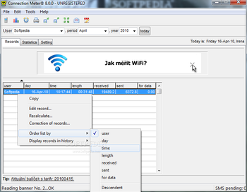 Connection Meter screenshot