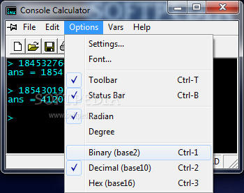 Console Calculator screenshot 2