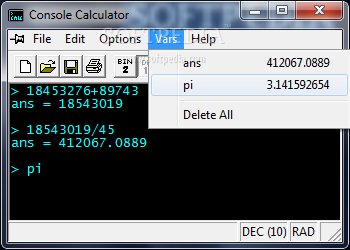 Console Calculator screenshot 3