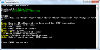ConsoleMail screenshot