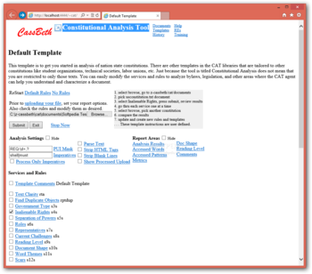 Constitutional Analysis Tool screenshot