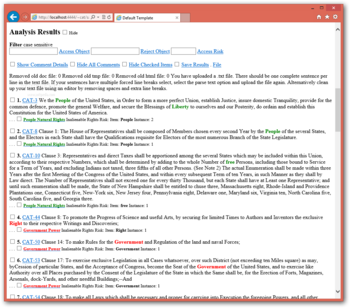 Constitutional Analysis Tool screenshot 2