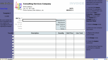 Consulting Invoice Template screenshot