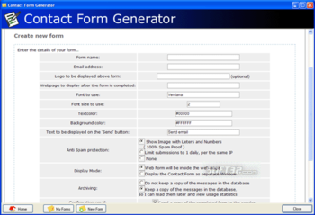 Contact Form Generator screenshot 2
