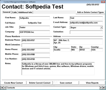 Contact Management Database Software screenshot