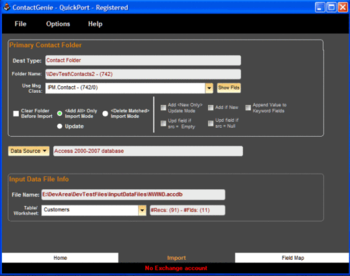 ContactGenie QuickPort screenshot