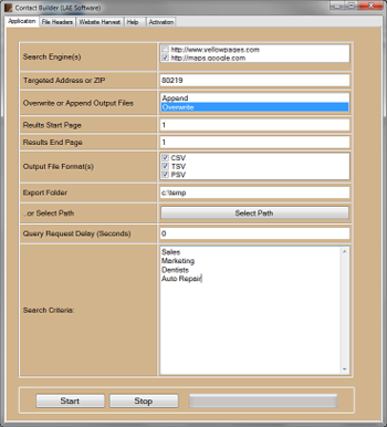 Contacts Builder screenshot