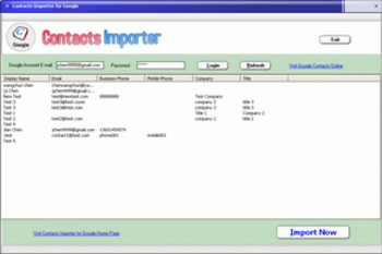 Contacts Importer for Google screenshot