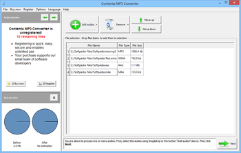 Contenta MP3 Converter screenshot