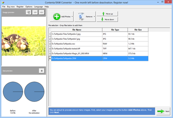Contenta RAW Converter screenshot