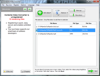 Contenta Video Converter screenshot