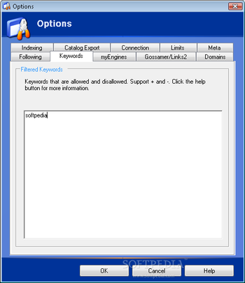Contents Spider Jeanie 2009 Plus (formerly Url Spider Jeanie Pro) screenshot 2