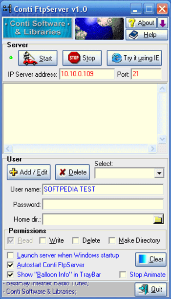 Conti FtpServer screenshot 2