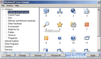 Control icons XP screenshot