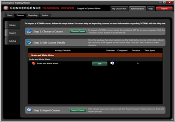 Convergence Training Viewer screenshot
