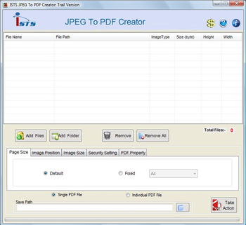 Convert a JPEG to PDF screenshot