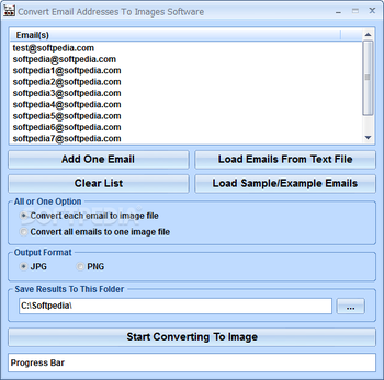 Convert Email Addresses To Images Software screenshot