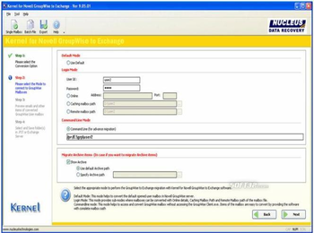 Convert GroupWise to Exchange screenshot 2