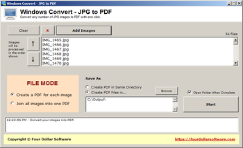 Convert JPG to PDF for Windows screenshot