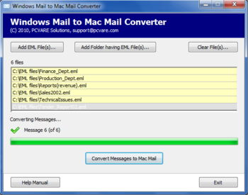 Convert Mail from Windows to Mac screenshot