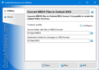 Convert MBOX Files to Outlook MSG screenshot