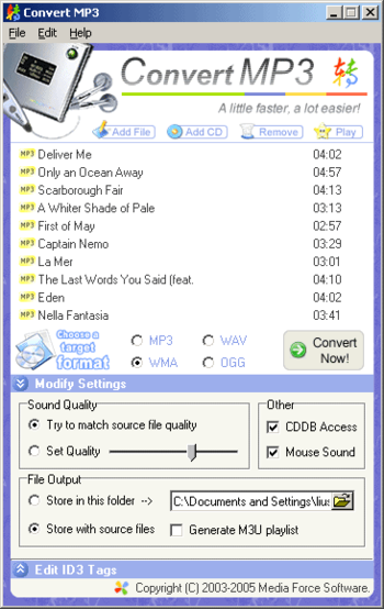 Convert MP3 screenshot