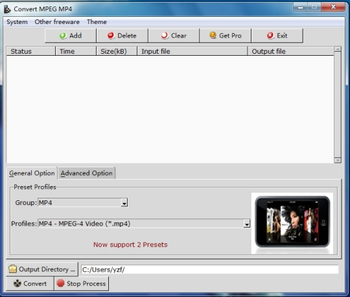 Convert MPEG MP4 screenshot