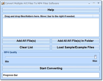 Convert Multiple AVI Files To MP4 Files Software screenshot