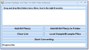 Convert Multiple AVI Files To WMV Files Software screenshot