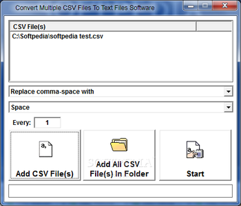 Convert Multiple CSV Files To Text Files Software screenshot