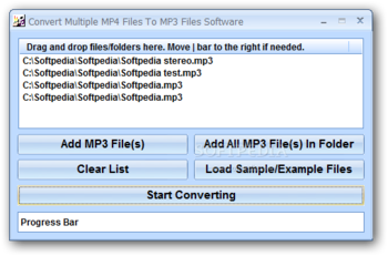 Convert Multiple MP4 Files To MP3 Files Software screenshot