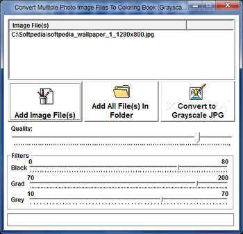 Convert Multiple Photo Image Files To Coloring Book (Grayscale) Image Files Software screenshot
